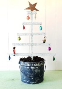 christmas decor with textured paint